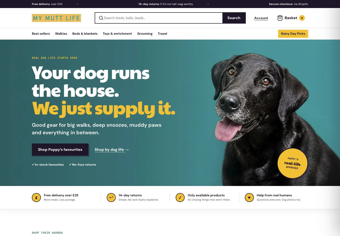 My Mutt Life website homepage