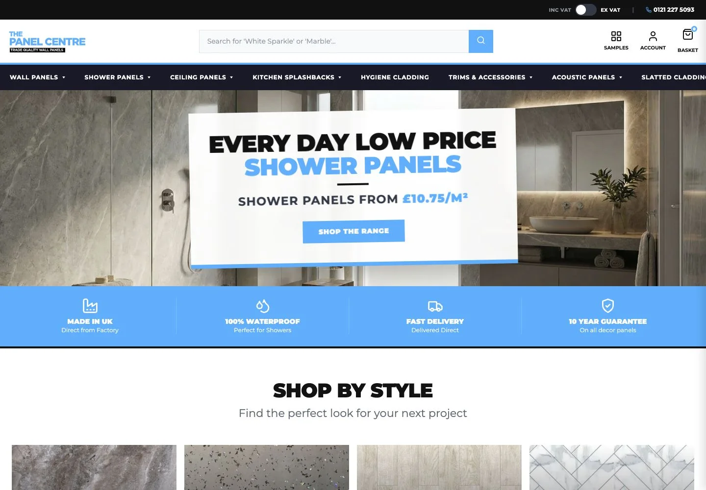The Panel Centre website homepage